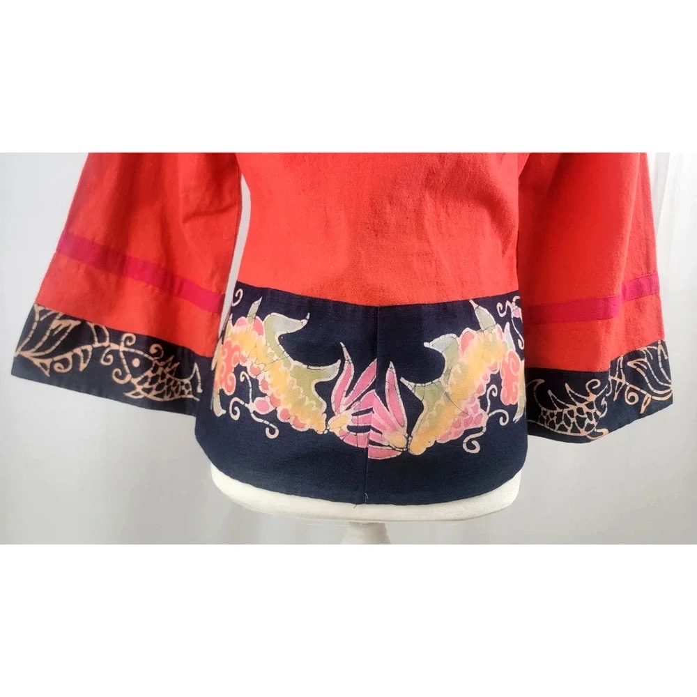 Vintage 90s Ro Me Batik Dragon Phoenix Boho Jacket